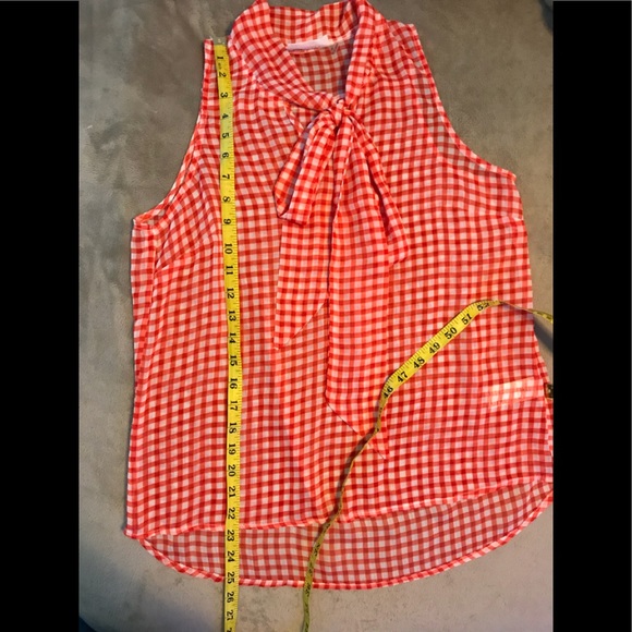 MOON Collection red and white checkered top - Picture 5 of 6
